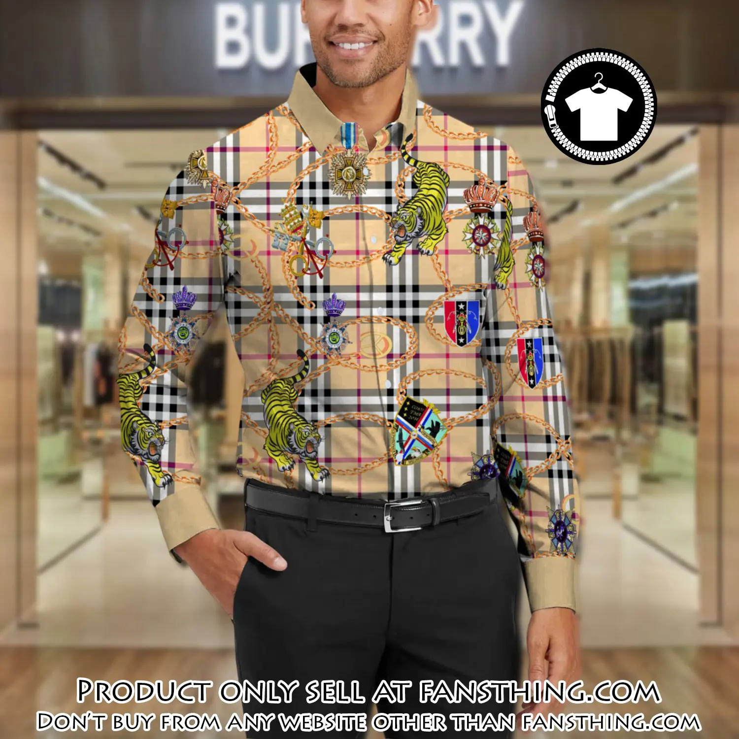 Burberry long sleeves button down shirt for elegant men lsb1010 fst0458665